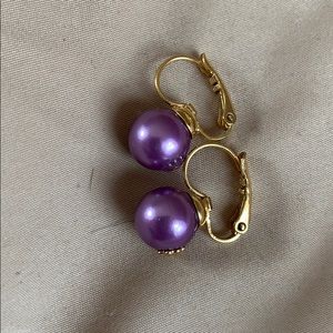 Kate Spade Purple Faux Pearl Earring